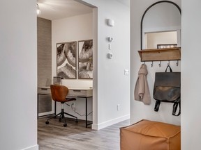 The office at Trico Homes' Cambridge show home in Midtown, Airdrie.