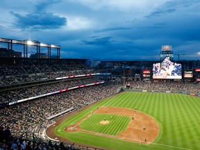 A general view of Coors Field, home of the Colorado Rockies.