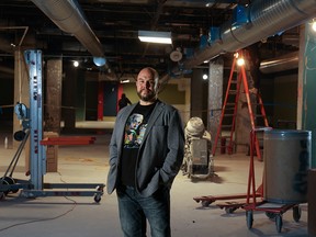 Dan Houston, president of Agriplay Ventures, stands in space that is in the process of being transformed into a vertical farm on the second floor of the Calgary Tower Centre.