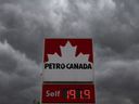 Under stormy skies gas prices spiked to over $1.90 per litre for regular in Calgary on Monday, June 6, 2022. 