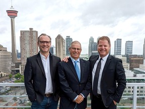 From left, James Kroeger, vice-president of operations, chair Garry Worth and president and CEO Stewart Worth of Bolongo are masters of managing the supply chain.