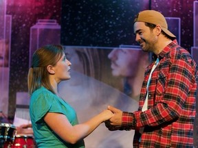 Cassia Schramm as Amy, Aaron Krogman as David in Songs for a New World, Rosebud Theatre