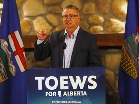 Former finance minister Travis Toews launched his campaign for the UCP leadership in Calgary on June 4, 2022.