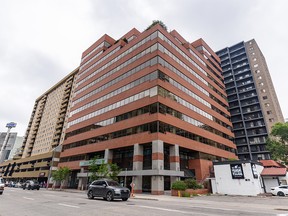Pictured is Canadian Center (833 4 Avenue SW), one of five buildings included in the downtown office-to-housing projects approved for funding by the City of Calgary on Wednesday, July 6, 2022.