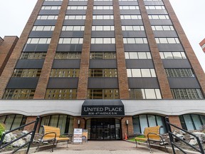 Pictured is United Place (808 4 Avenue SW), one of five buildings included in the downtown office-to-housing projects approved for funding by the City of Calgary on Wednesday, July 6, 2022.