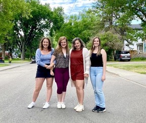 The Musical Flash will be at the Calgary Fringe Festival.  From left to right: Katie Miller, Jillian Robinson, Andrea Page, Katie Mcmillian.