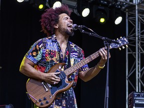 Devon Gilfillian performing at Calgary Folk Fest on Thursday, July 21, 2022.