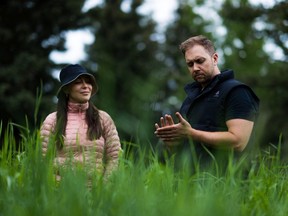 Calgary chef Darren MacLean with Mexican chef Colibri Jimenez out foraging for fresh ingredients as part of his cultural chef exchange program. Courtesy, DQ Studios