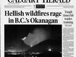 July 20 2009 Calgary Herald front page