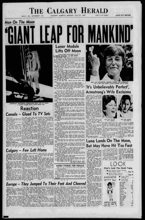 Heraldo de Calgary;  21 de julio de 1969