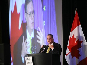 Denny Heck, Lt Gov of Washington, USA speaks at the PNWER 2022 Summit in Calgary on Tuesday, July 26, 2022.