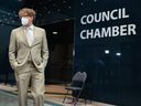 Calgary City Councillor Gian-Carlo Carra leaves council chambers on Tuesday, July 26, 2022. 