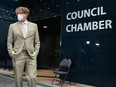 Calgary City Councillor Gian-Carlo Carra leaves council chambers on Tuesday, July 26, 2022.