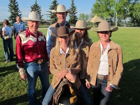 The Peters family has co-hosted the Hays Breakfast for many years.  At the 2012 62nd Annual Breakfast, from left to right are Rob Peters, Jack Schneider, Ruth Peters, Jessica Schneider and Elizabeth Peters.