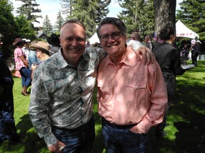 Calgary Tourism Senior Vice President Carson Ackroyd, left, and Calgary Herald Editor-in-Chief Lorne Motley.