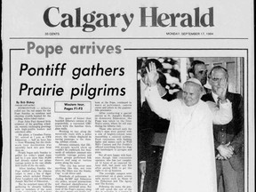 Calgary Herald front page from Sept. 17 1984