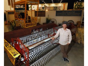 Michael Perks' new artwork, Fragility of Farming, is at the Western Oasis at the Calgary Stampede.  Darren Makowichuk/Postmedia