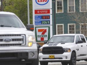 Drivers are still hard hit by high gas prices in Calgary on Saturday, July 2, 2022.