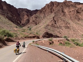 Riding Highway 68 through the Quebrada de las Conchas is a highlight for all cyclists on the 500-kilometer-long tour with ConnecTour.  Photo, Joanne Elves