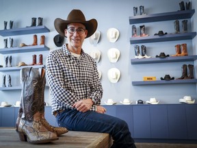Eytan Broder, CEO of Alberta Boot, shows OFF the company's new location in Calgary, Alta., Thursday, July 7, 2022.THE CANADIAN PRESS/Jeff McIntosh