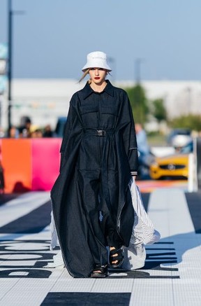 Mode Models international model Tessa Greiner working it at the fashion show segment of #YYCBlockParty at Deerfoot City. Courtesy, Kelly Hofer