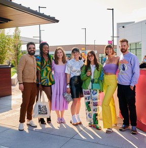 From left: Shea Kerwood, founder and creative director at Brandsmith; Jameela Ghan, founder of Alora Boutique; Suzanne Kerwood and Kayla Browne of The Neat Blog; Michelle Duque, digital creator at Arcade; Ania and Tyler Stalman. Courtesy, Brendan Klem