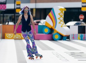 Guests take a spin at the #YYCBlockParty on June 30 at Deerfoot City. Courtesy, Kelly Hofer