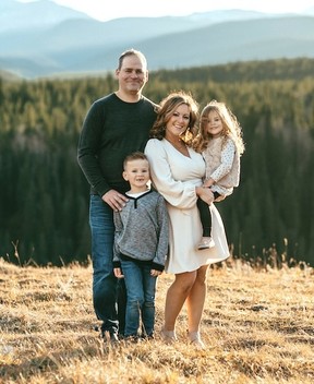 Calgary MLA and UCP leadership candidate Rebecca Schulz photographed with her family.
