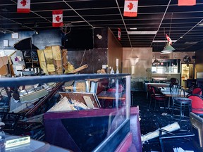 Photographed is Sammy’s Chophouse, where a car crashed into the restaurant last night, on Sunday, August 14, 2022.