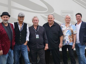 Downchild Blues Band, from left, Jim Casson, Chuck Jackson, Donnie Walsh, Pat Carey, Gary Kendall, Tyler Yarema. Photo by Dave Parry.