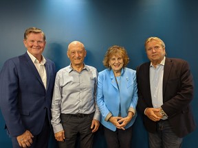 Clark Grue, Moshe Moked, Lois Mitchell and Timothy Kozmyk, owners of ClearSky Global. Photo supplied by ClearSky.