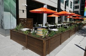 The patio area/ front entrance at Fire and Flora. Jim Wells/Postmedia