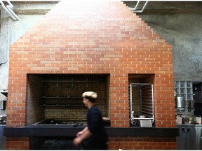 The custom designed brick cooking area at Fortuna's Row in downtown Calgary on Thursday, July 28, 2022. Jim Wells/Postmedia