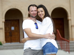 Anzhelika Teterych and fiancee Vadym Demishev plan to get married at St. Vladimir's Ukrainian Orthodox Church in Calgary after fleeing their home in Mariupol due to the Russian invasion. Photo taken on Sunday, August 21, 2022.