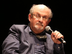 Salman Rushdie attending Positive Economy Forum opening by Positive Planet on September 13, 2016 in Le Havre, France.