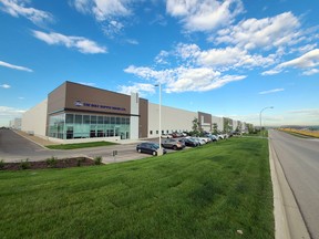 The new 100,000-square-foot warehouse and office of Bolt Supply House in Nose Creek Business Park.