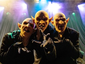 Ellis Lalonde, Rebecca Northan and Bruce Horak in Shakespeare Company's Goblin Macbeth. Courtesy, Tim Nguyen