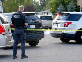 Calgary police are investigating after a body was found in the middle of the street on 18th Ave. and Victoria Crescent N.W. on Thursday, August 25, 2022.