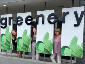 From left, Angela Perigo, Zaele Parsons and president Joanne Young of Greenery Office Interiors have expanded into a new home in the southeast.