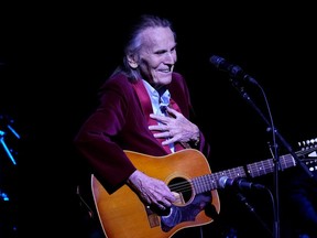 Veteran Canadian singer and songwriter Gordon Lightfoot performs at the newly refurbished Massey Hall in Toronto, Ontario, Canada, November 25, 2021. REUTERS/Carlos Osorio