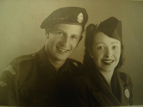Elly and Marjorie Raskin at the time of their marriage, just before Elly crossed the Channel to Dieppe in 1942. Photo: courtesy of the Raskin family