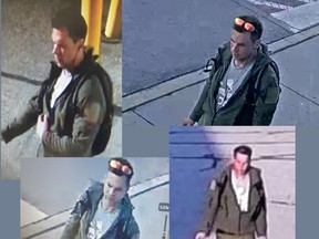Calgary police released several images on Thursday to try and identify an unknown man believed to be responsible for leaving a suspicious package in the northeast last month.