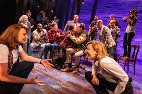 Dozens of Gander townsfolk and airline passengers are portrayed in the musical Come From Away. Courtesy, Matthew Murphy