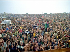 The course of rock history and the peace and love centered counterculture movement changed forever, 53 years ago when Woodstock began on August 1, 1969. This photo by Elliott Landy shows the crowd at the original Woodstock festival Woodstock in Bethel, New York in August 1969. The music festival was held August 15-18, southwest of the town of Woodstock, New York.  AFP PHOTO/ELLIOTT LANDY/MORRISON HOTEL GALLERY/NEWSCOM/HO/Getty