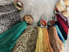 Hand dyed yarn using organic matter in Oaxaca, Mexico. Courtesy, Marisa Clark