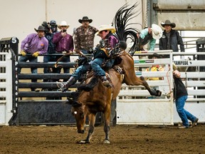 Dallas Young Pine competes in the APTN series, Rodeo Nation.  Photo by Andrew Koller