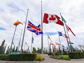 The Canadian and British flags have been lowered to half-mast at Spruce Meadows following the death of Queen Elizabeth II on Thursday, September 8, 2022.