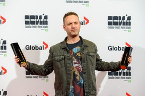 Fans Choice and Male Artist of the Year award winner Dallas Smith poses for a photo at the 2022 CCMA at Scotiabank Saddledome on Sunday, September 11, 2022. Azin Ghaffari/Postmedia