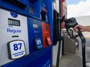 The price of regular gasoline was 136.9 cents per liter at an Esso gas station in Calgary on Thursday.