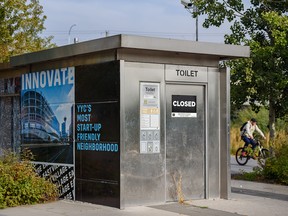 The self-cleaning public washrooms in East Village will be replaced, says the city.